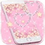 theme rose gold diamond android application logo